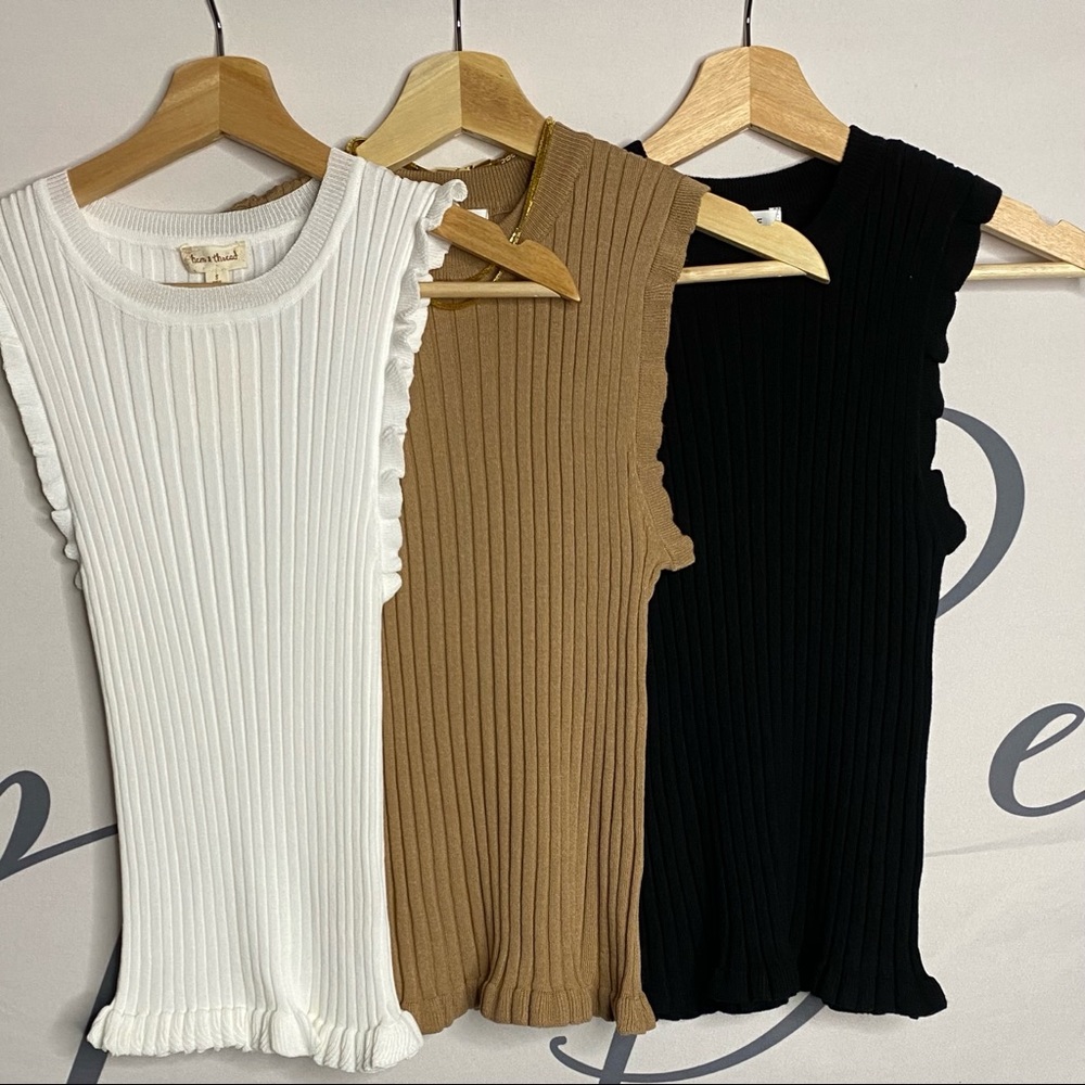 Sweater Tank- Black
